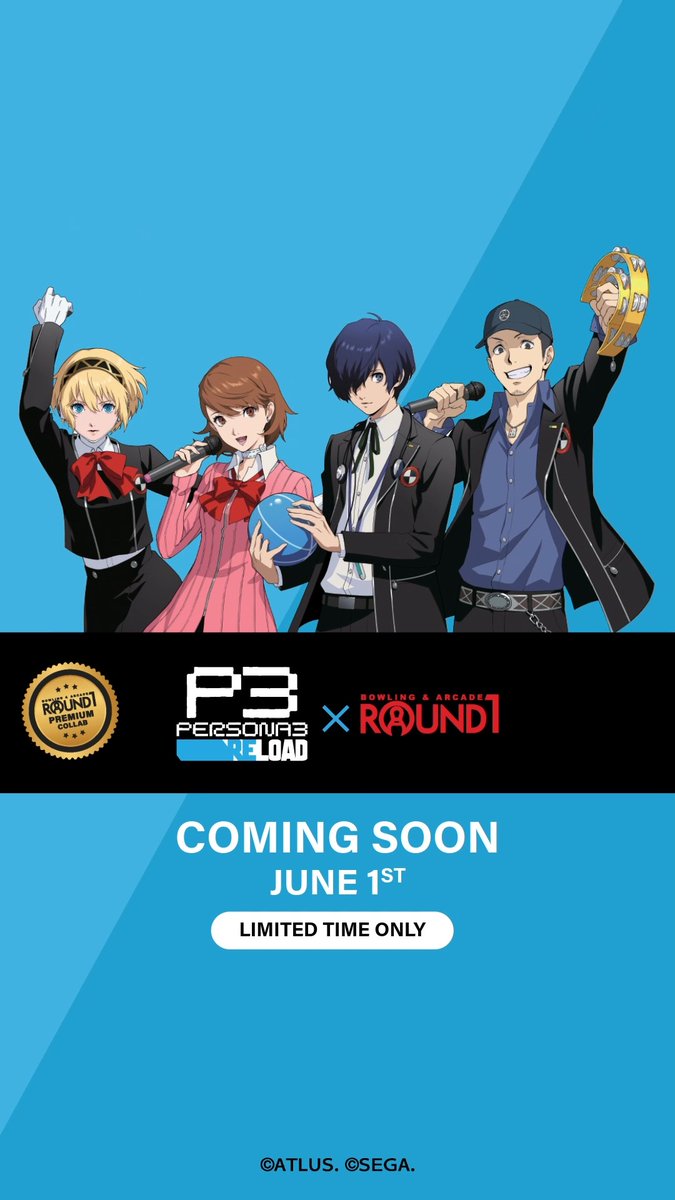 Strengthen your Persona and start your adventure at Round1! ✨ Gain valuable rewards and unlock exclusive items including game cards, special beverages, crane items, and more! Available at all Round1 USA locations 6/1. Click the link in our bio for full details! #Round1USA #round1 #arcade #bowling #P3R #R1PremiumCollaboration