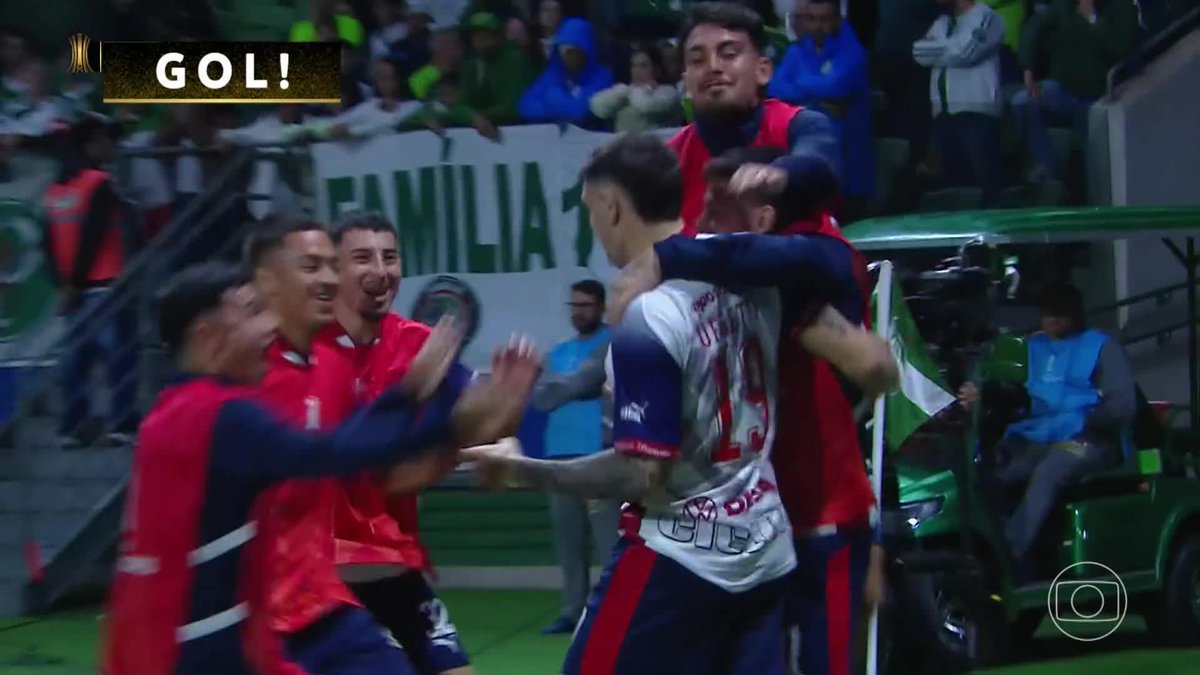 O gol de Vegetti. Palmeiras 0x1 Cerro Porteño. 🎥 TV Globo | ge