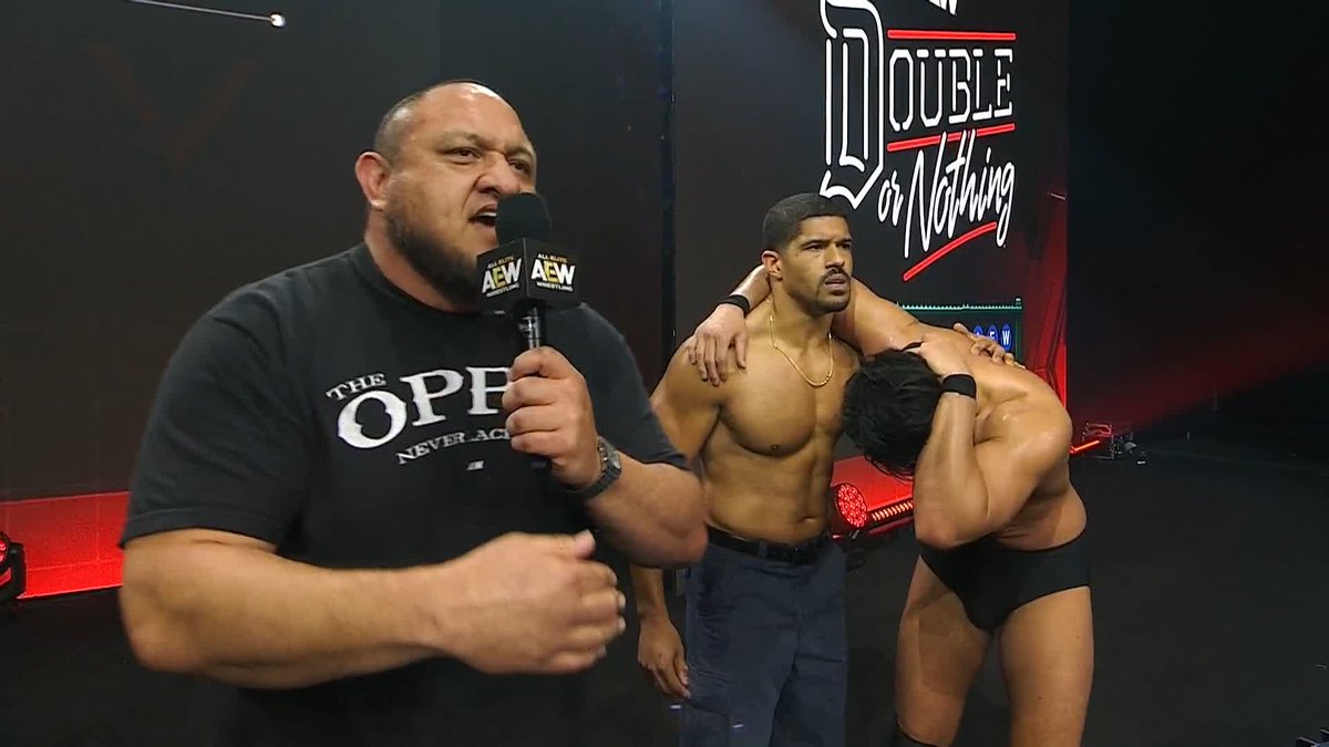 #OwenCup opponents Samoa Joe &amp; Will Ospreay • ウィル・オスプレイ exchange barbs ahead of their match at #AEWDoN, THIS SUNDAY! Watch #AEWCollision LIVE on TBS &amp; HBO Max