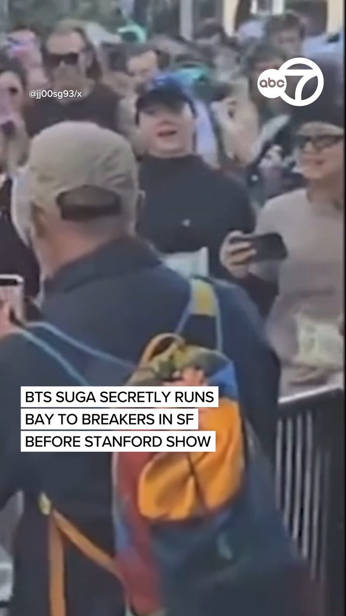 BTS member Suga quietly ran in San Francisco's Bay to Breakers race on Sunday, blending into the 30,000‑person crowd before performing at Stanford Stadium. For the full story click the link below