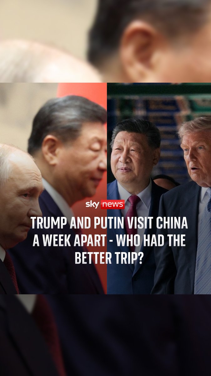 Vladimir Putin and Donald Trump both had red carpets rolled out in Beijing on visits just a week apart. But what are the similarities and differences between the leaders' visits? Sky's Helen-Ann Smith reports ⬇️