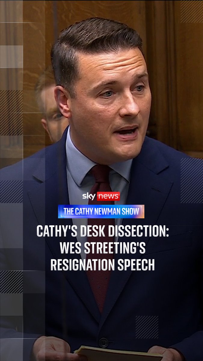 Wes Streeting gave his resignation speech to the House of Commons, where he warned that the government was in the 'fight of our lives against nationalism'. Sky's Cathy Newman dissects the former health secretary's speech ⬇️