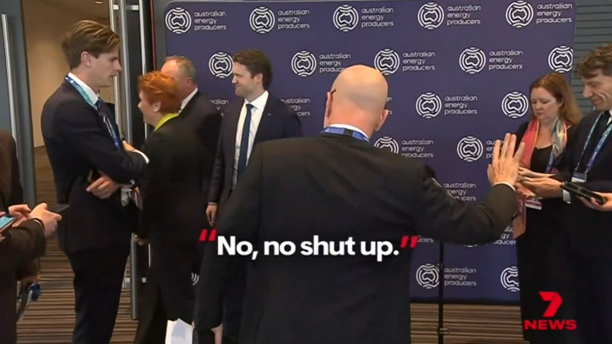 Tensions have flared between a journalist and a media advisor at a One Nation press conference in Adelaide.