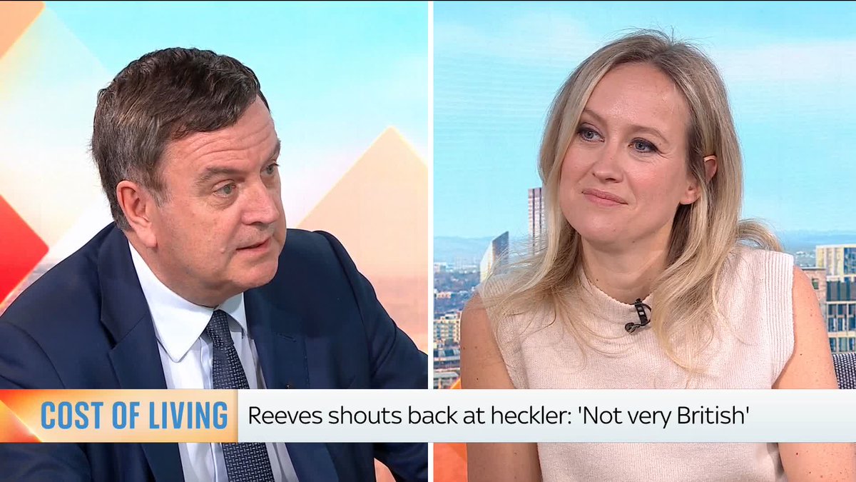 🗣️ 'On the point of good manners, Rachel Reeves is right that at the end of the day, I think our discourse around politics should be civil and polite' Mel Stride reacts to the Chancellor being heckled during an interview.