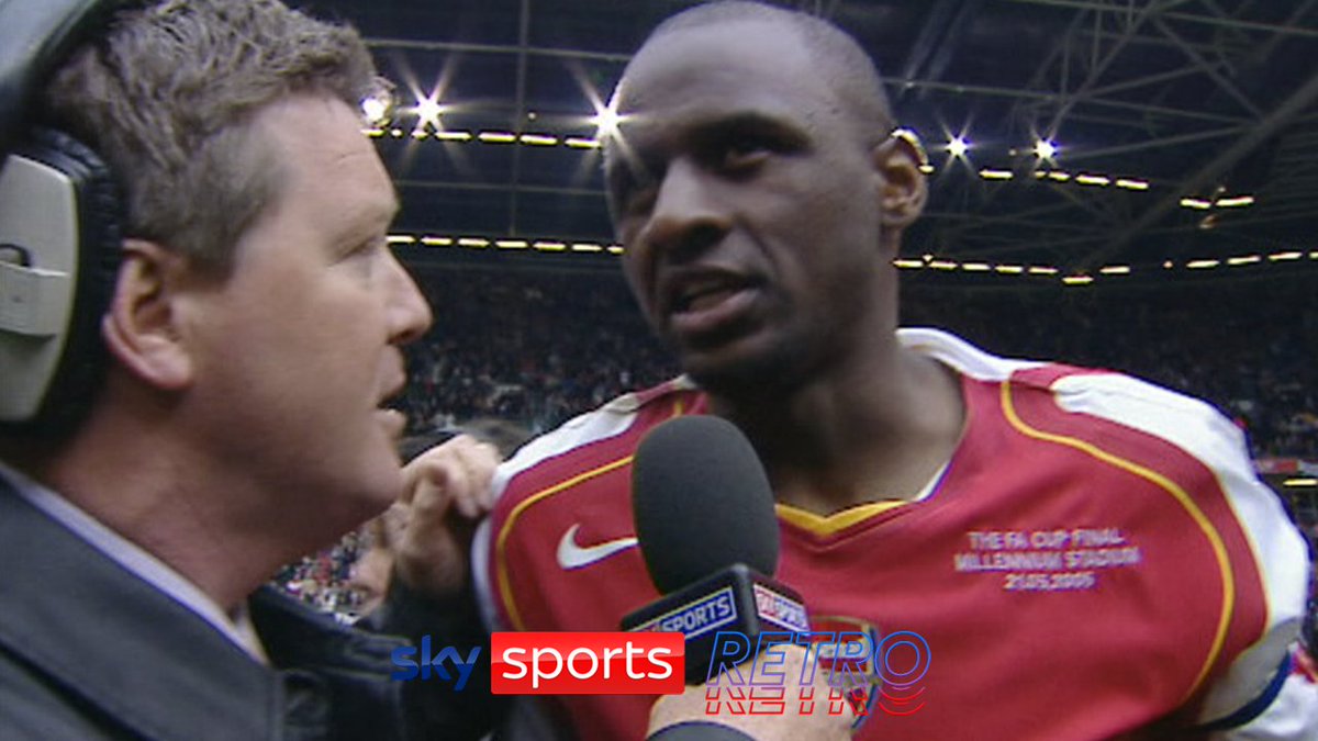 Patrick Vieira after winning the 2005 FA Cup with The Arsenal, 21 years ago today.