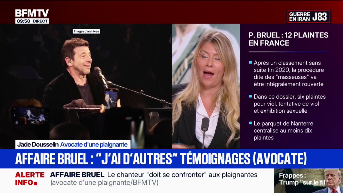 💬 "Elle n'a pas été entendue" ➡️ Jade Dousselin, avocate d'une plaignante qui accuse Patrick Bruel d'agression sexuelle et tentative de viol, était l'invitée de BFMTV
