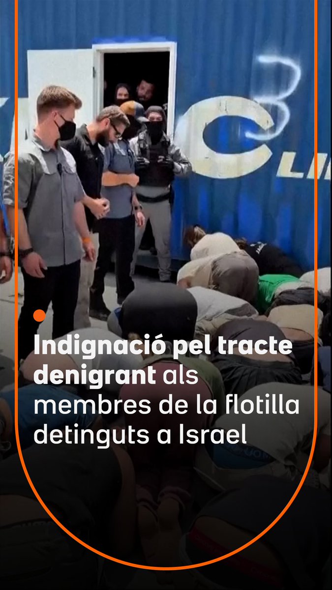 Emmanillats, agenollats i amb el cap contra terra. Així apareixen els activistes de la flotilla detinguts a Israel, en un vídeo que ha provocat una onada d’indignació internacional contra el ministre ultranacionalista Ben-Gvir
