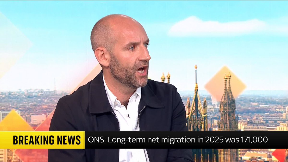 BREAKING: Net migration has fallen to 171,000, new figures show – the lowest it's been since early 2021. Sky's Tom Cheshire has the latest Live updates: 📺 Sky 501, Virgin 602, Freeview 233 and YouTube