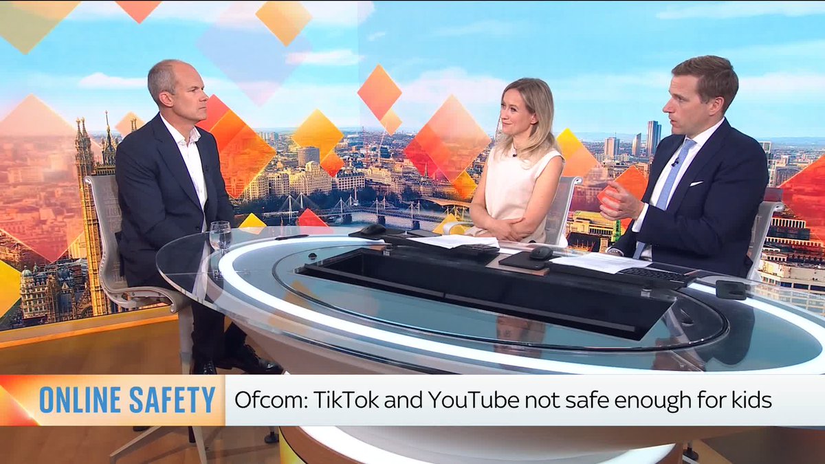 Online Safety Group Director at Ofcom, Oliver Griffiths, tells Mornings that TikTok and YouTube are 'failing to acknowledge the scale of the problem they have with their feeds', meaning they are still unsafe for children ⬇️