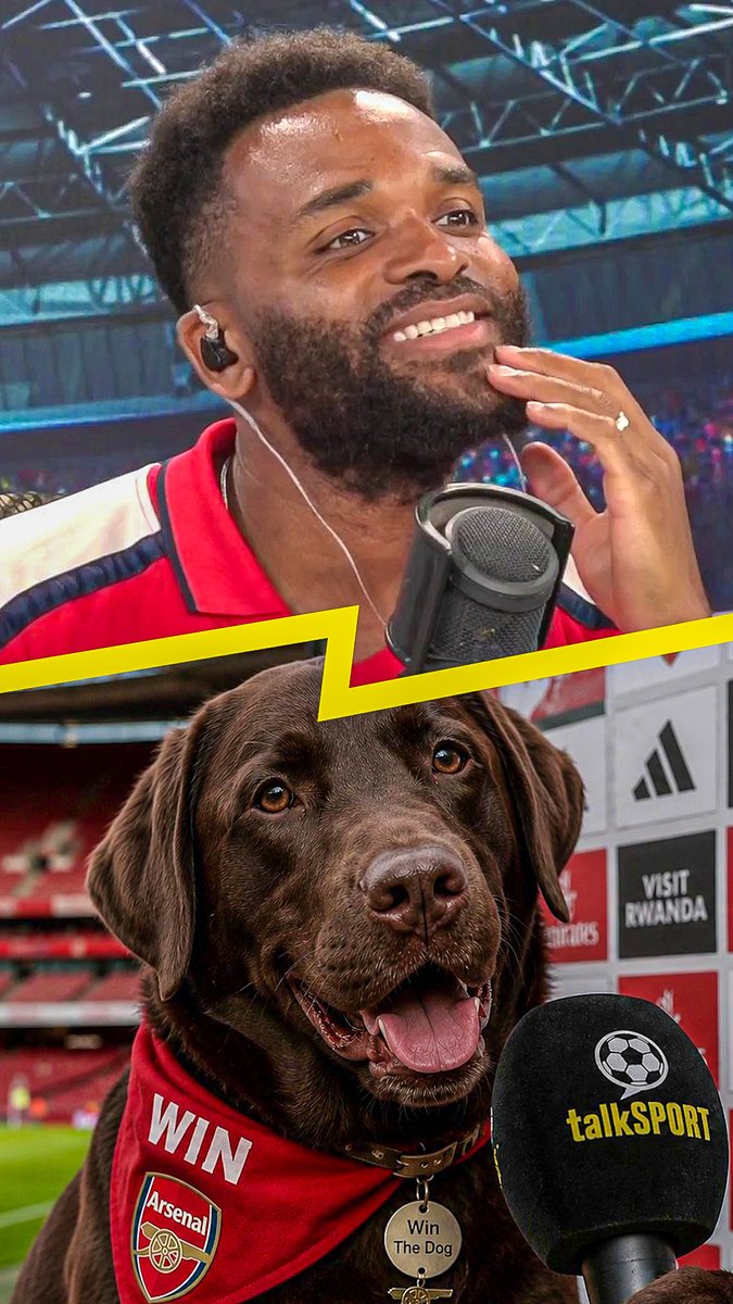 Darren Bent interviews Win the Dog after Arsenal are crowned Premier League Champions!