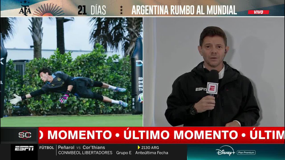 👀 ¿SANTIAGO BELTRÁN AL MUNDIAL? Atención a lo que cuenta Diego Monroig sobre el posible llamado de Scaloni al arquero de River... 📺 #SportsCenter | #DisneyPlus Plan Premium