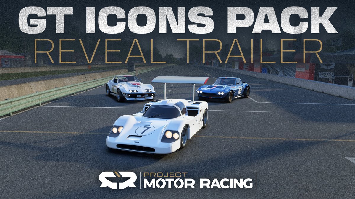 Tune in. Turn on. Drop the clutch. The GT Icons Pack brings the funk back to #ProjectMotorRacing with ’60s GT cool cats and sports-car legends, ’70s endurance heavies, park-bench wings, big flares, big noise, and big trouble. Get into the groove June 23.