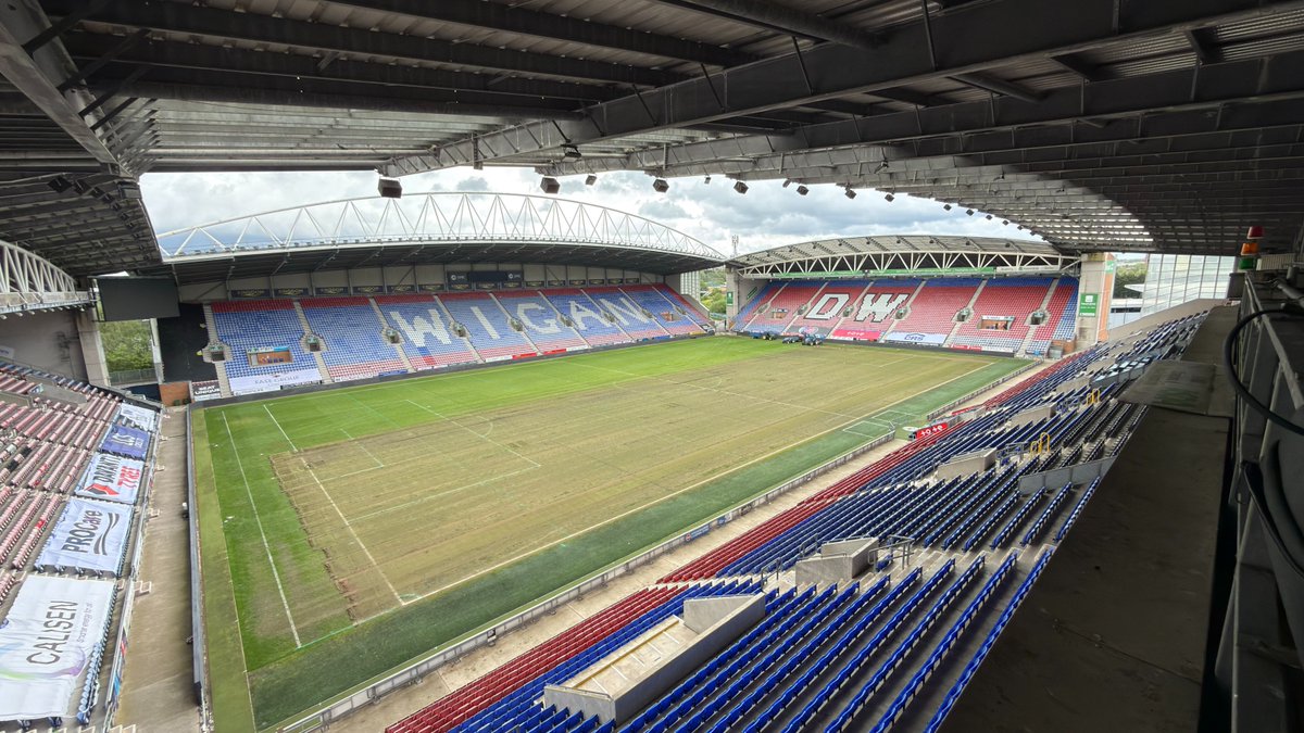 The first steps of our pitch renovation are underway at the Brick Community Stadium. 🚧 🌱 #wafc