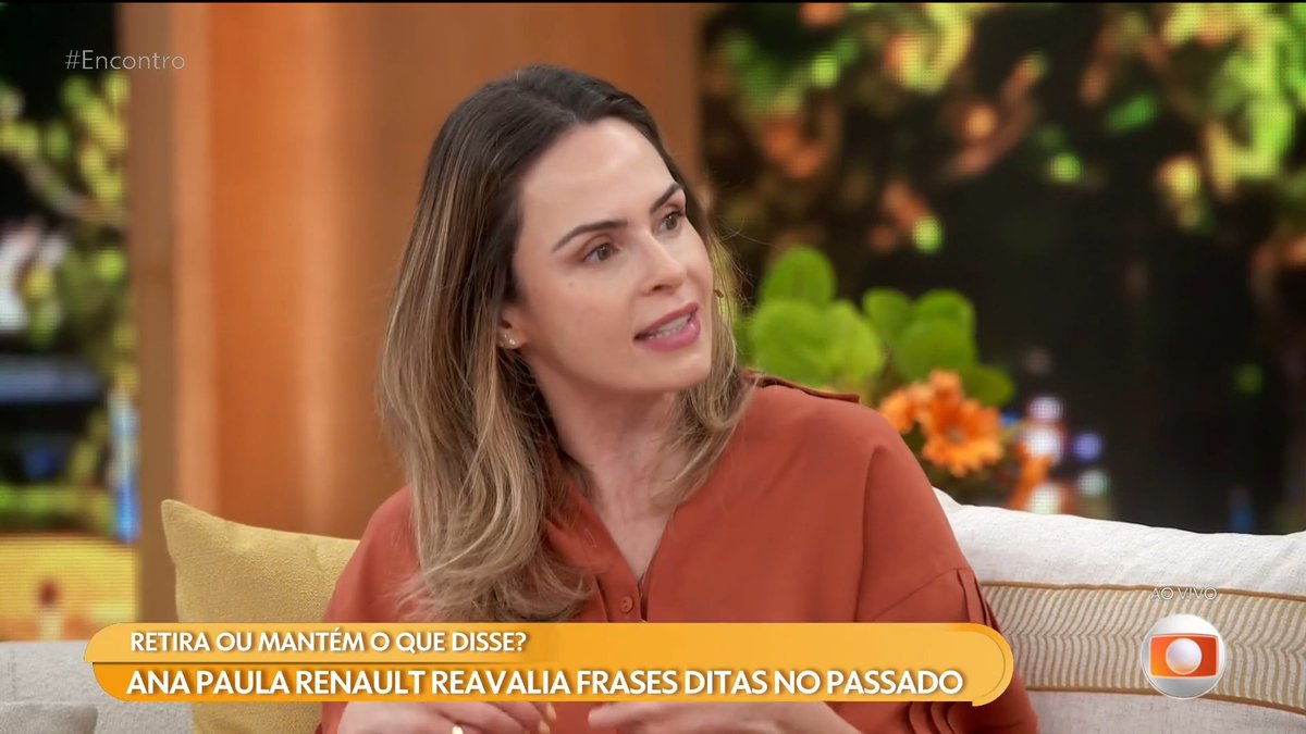 a diva reavaliando frases ditas no passado... será que ela ainda assina embaixo? 👀 #Encontro #TVGlobo ANA PAULA NO ENCONTRO