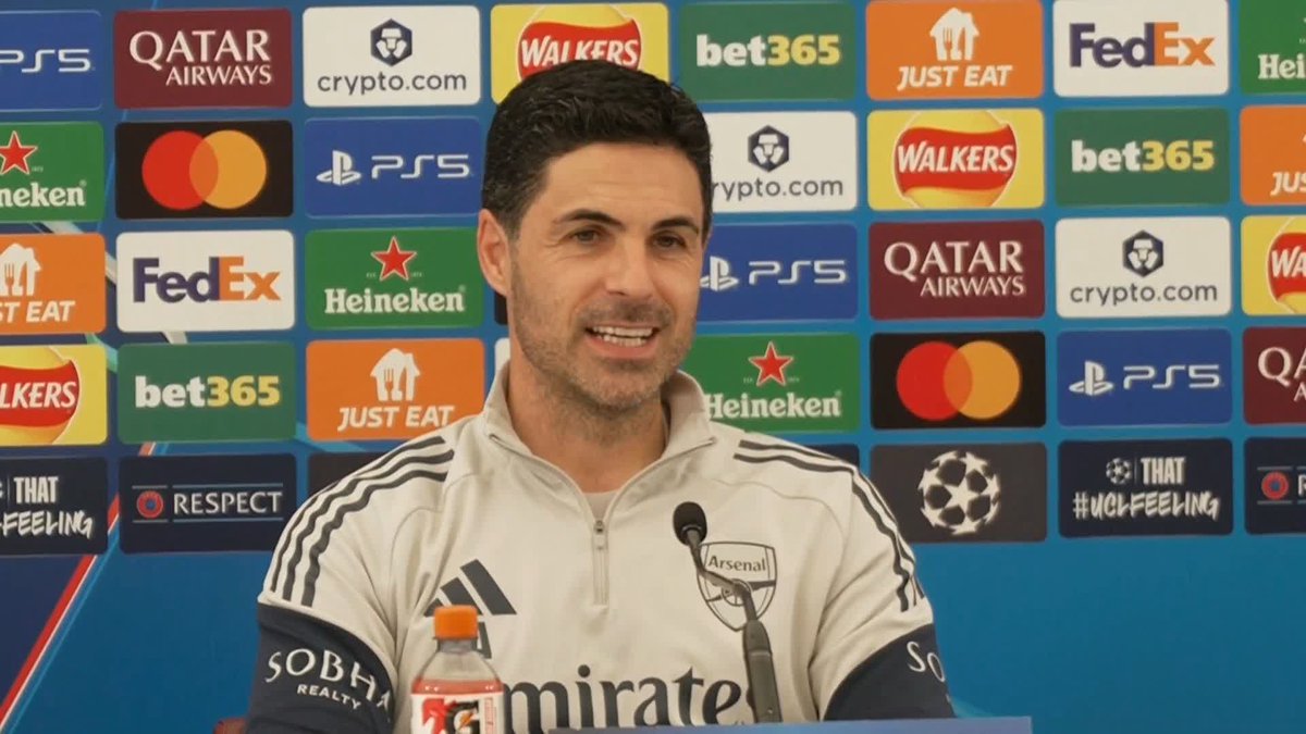 🗣️ "After watching the videos, it was their moment. The players have to be themselves in that moment." Arsenal head coach Mikel Arteta on if he has any regrets he didn't watch the Gunners' title winning moment with the players.