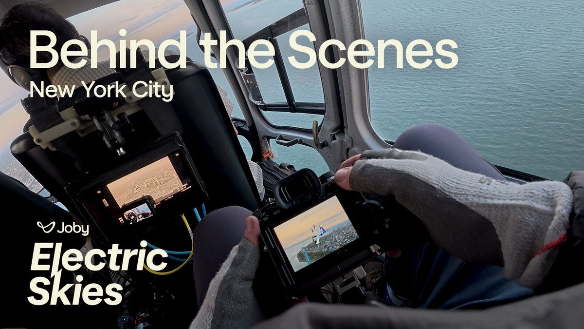 During our Electric Skies Tour stop in NYC, images of a Joby aircraft over the Manhattan skyline were picked up by outlets, reposted across platforms, and pinned to feeds in places that have only dreamed of quiet, electric flight. None of those frames happen without the people behind them. Our in-house photographer Eric Adams—Words/Photos and content team embedded with our flight ops teams, flight test engineers, maintenance crews, test pilots, and renowned Hollywood stunt pilot Craig Hosking and cinematographer John Trapman to capture the aircraft seen around the world.