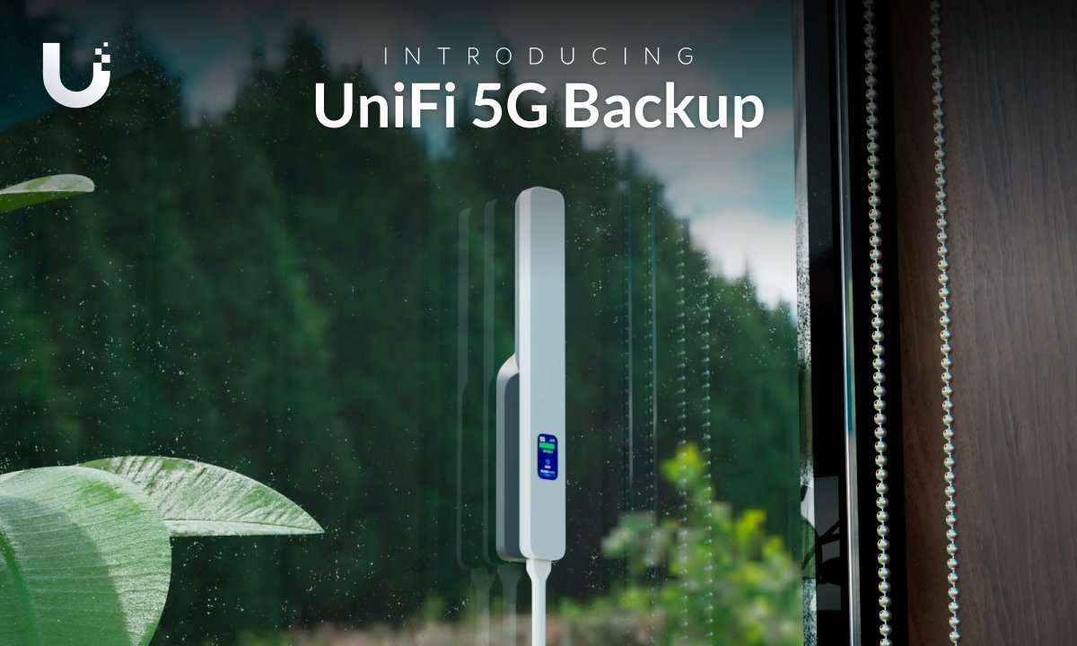 Introducing: UniFi 5G Backup 🔹 Carrier Unlocked 🔹 Plug & Play via any PoE port 🔹 Versatile mounting options 🔹 Granular failover controls Only $99