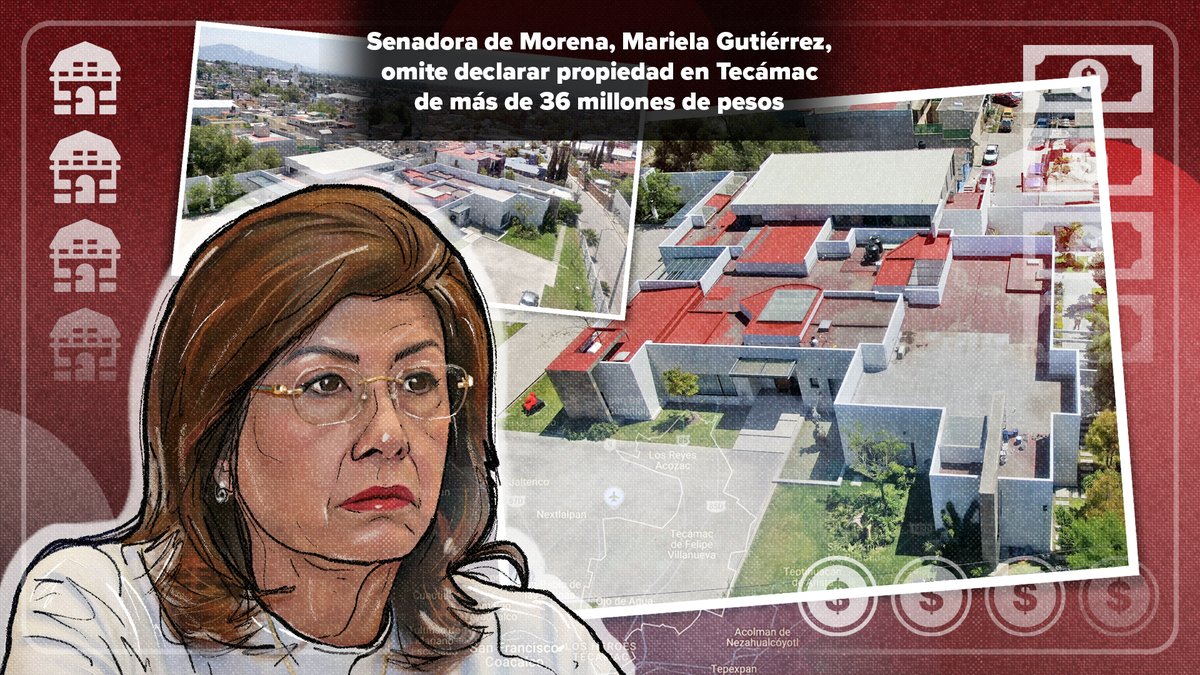 🔴 La senadora de Morena y exalcaldesa de Tecámac, Mariela Gutiérrez Escalante, es dueña de una lujosa propiedad urbana de casi media hectárea ubicada en el municipio que gobernó por 6 años, valuada en más de 36 mdp, la cual no reportó en su declaración patrimonial. 🧵