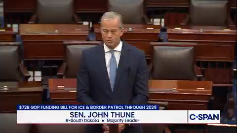 .Leader John Thune (R-SD): "In today's Democrat Party, 'defund the police' is back…They refuse to fund Border Patrol, and they refuse to fund Immigration and Customs Enforcement."