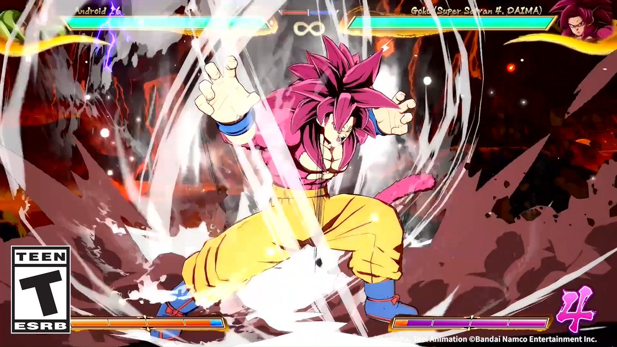 Dragon Ball FighterZ Goku (SS4, DAIMA) Move Showcase Super Flash Fist teleports above the opponent and slams down. Works on the ground and in the air. Reliable combo finisher. Simple and effective! #DBFZ