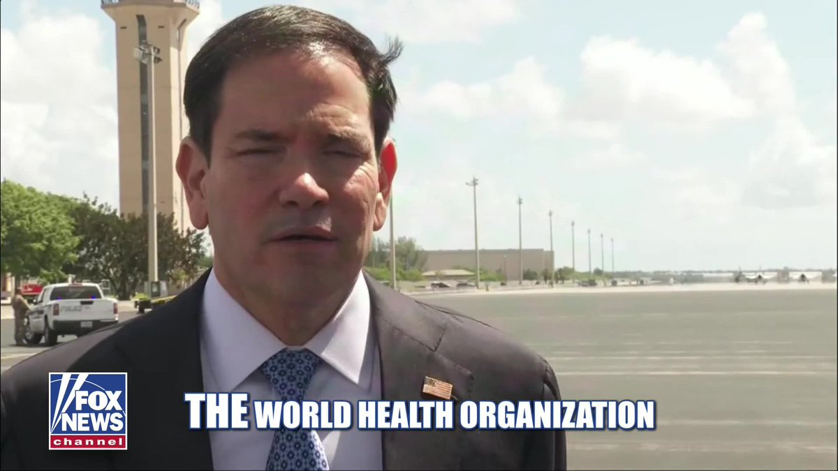 JUST IN: Secretary of State Marco Rubio slams the World Health Organization for "miserably" failing during the COVID-19 pandemic and covering for China, warning that the U.S. is aggressively restricting travel to block a surging Ebola outbreak from reaching American soil. "The World Health Organization has unfortunately not done well around the world. I think they failed miserably during COVID. They covered for China.” “Our number one objective on Ebola, before anything else... has to be we can't have it affect the United States. We can't have Ebola cases coming here."