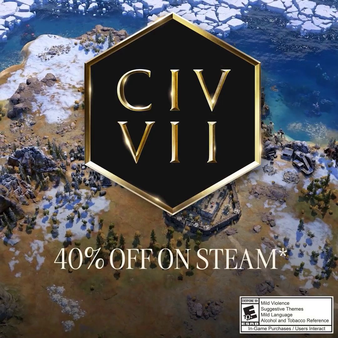 It's your turn to build an empire that stands the Test of Time. To celebrate the free, game-changing Test of Time update, get 40% off #Civ7 on Steam!