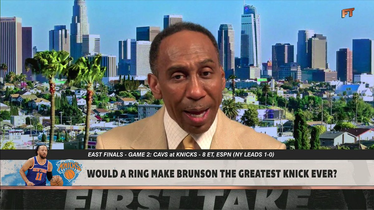 "Nobody brought the chip in the last 53 years. ... [If] Jalen Brunson erases that, and delivers a championship to New York City, he is officially the greatest New York Knickerbocker of all time." —Stephen A Smith on what's at stake for Jalen Brunson 👀