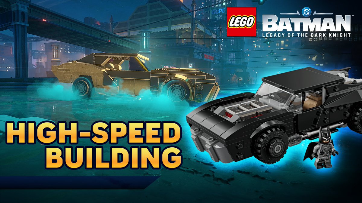 From timelapse build to full-speed pursuit. 🦇🌆 #LEGOBatmanGame