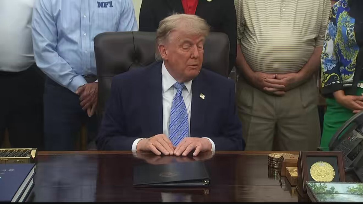 Speaking earlier in the Oval Office, President Trump called the ballroom being constructed to replace the White House East Wing a “gift,” while adding that it will have bulletproof glass and walls, along with a “drone port” which Trump says was supposed to be Top Secret.