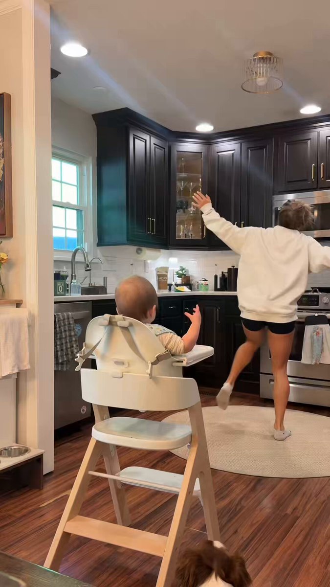 Some folks might look at it and call it silly... but they're missing the whole picture. In our house, dancing in the kitchen isn't just dancing. It's laughter echoing off the walls, tiny hands trying to keep up, and a child getting a front row seat to pure, unfiltered joy. No tickets required, just love and a good song. While Mom's getting her steps in and calling it exercise, I'm calling it something even better-multitasking at its finest. Building memories, strengthening bonds, and sneaking in a workout all at the same time. 💛😃
