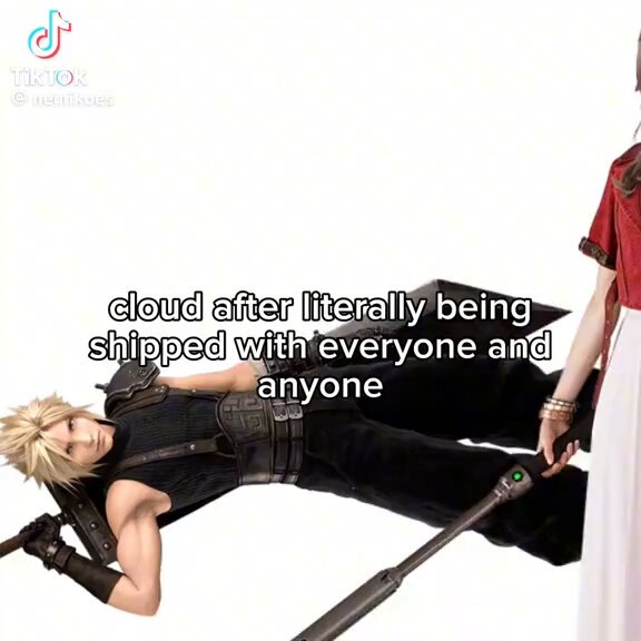 Cloud Strife after literally being shipped with everyone and anyone😭😭😭