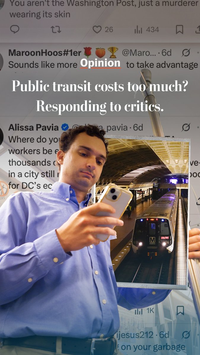 “I recently told you that D.C. transit only has one problem: It costs too much. … That made D.C. Twitter lose its mind.” Dominic Pino responds to his critics. 🔗 Read the original argument: