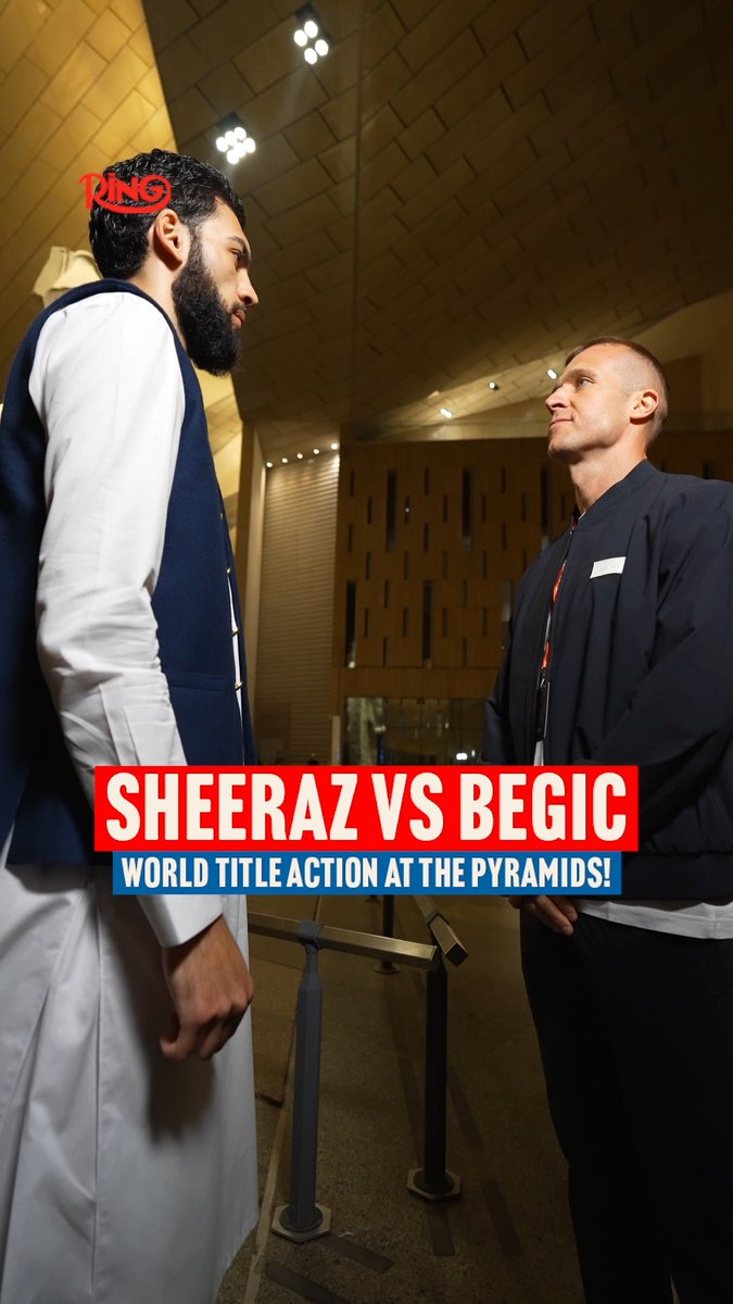 WORLD TITLE SHOT AT THE PYRAMIDS 👑 Hamzah Sheeraz and Alem Begic face off ahead of their WBO super middleweight world title fight on Saturday 👀 Glory in Giza | May 23rd | LIVE on DAZN 🥊