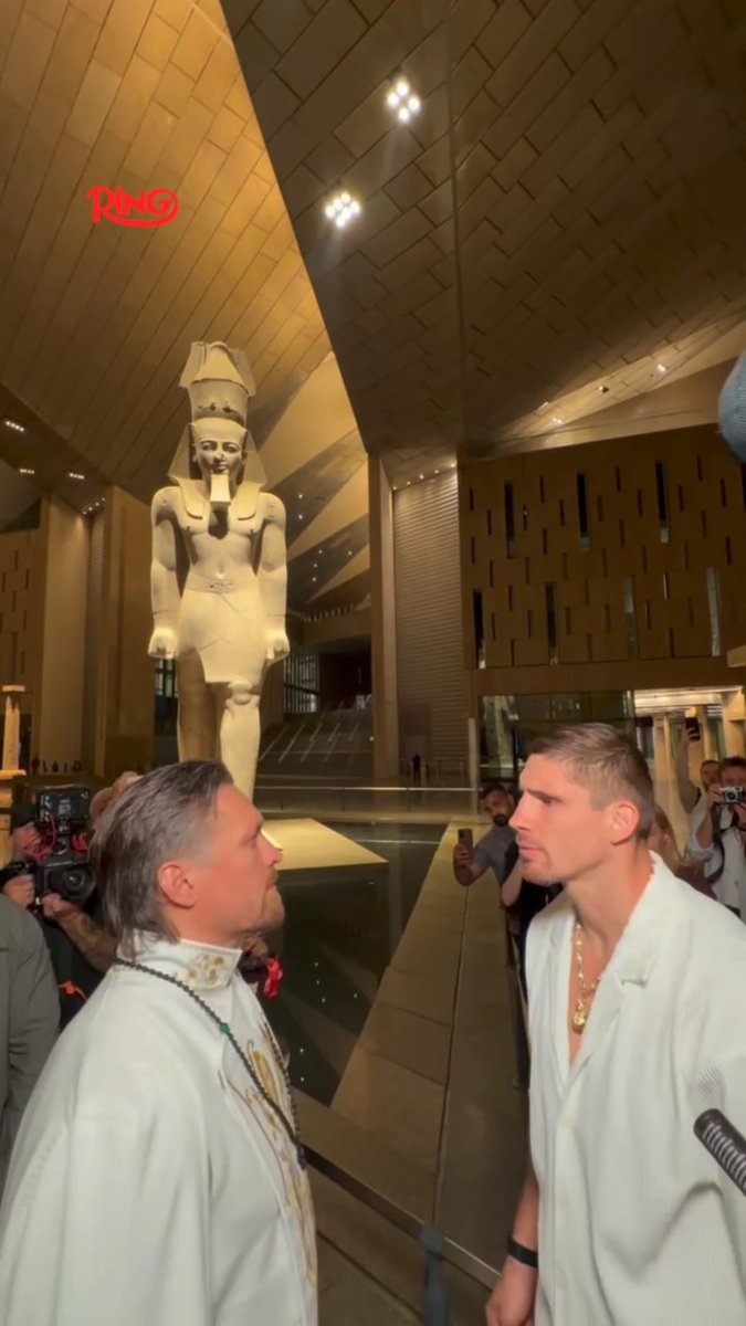Oleksandr Usyk and Rico Verhoeven face off ahead of today's press conference 👀 Glory in Giza | May 23rd | LIVE on DAZN 🥊