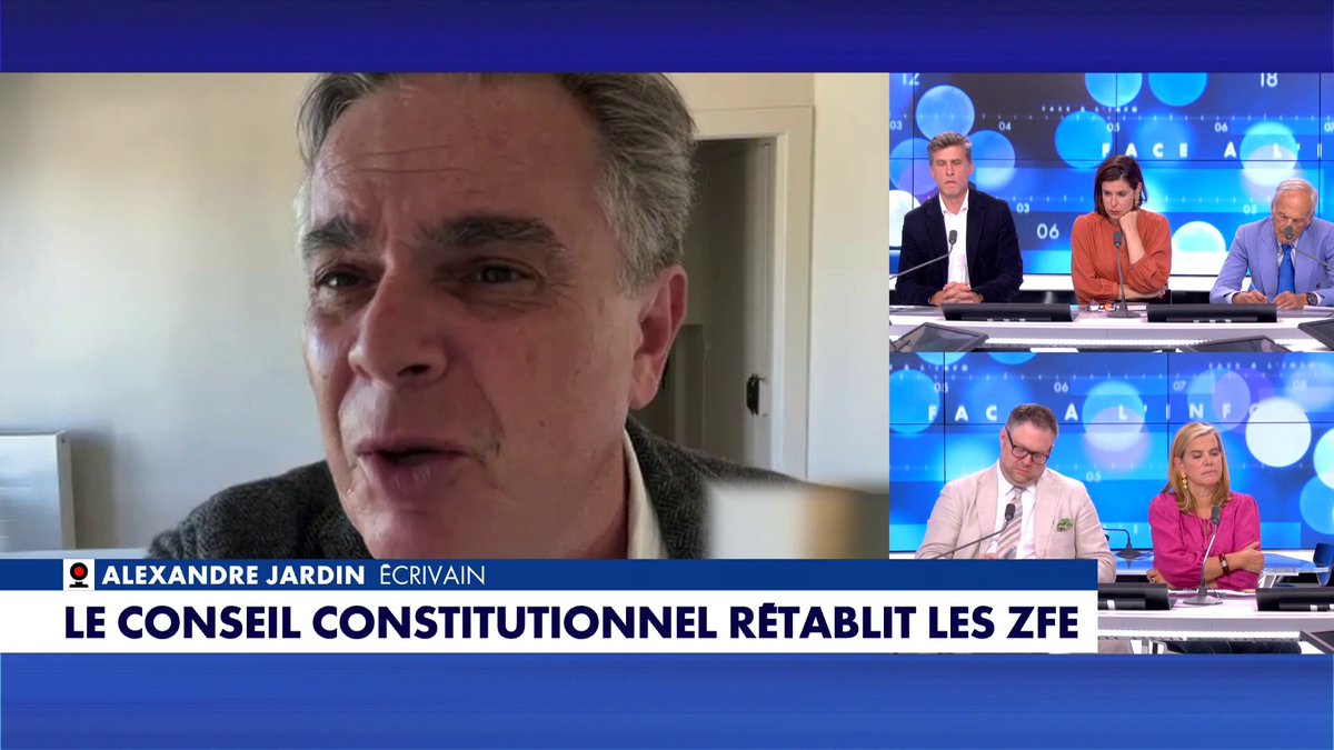 L'écrivain Alexandre Jardin réagit au rétablissement des ZFE : «Ces gens sont en train de faire n'importe quoi avec la nation» dans #Facealinfo Toute l'info est à retrouver sur