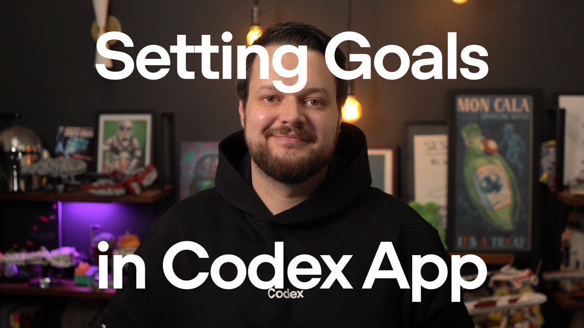 🥅 /goal has graduated from an experiment—for tasks big and small, Codex gets your work done. Use goal mode in the Codex app, IDE Extension, or CLI to give Codex a specific milestone, and it will keep working until it gets there, even across hours or days. You can check in and steer, and even pause Codex along the way. Pro tip: start side chats to understand the work that has been done so far without having to interrupt the main task.