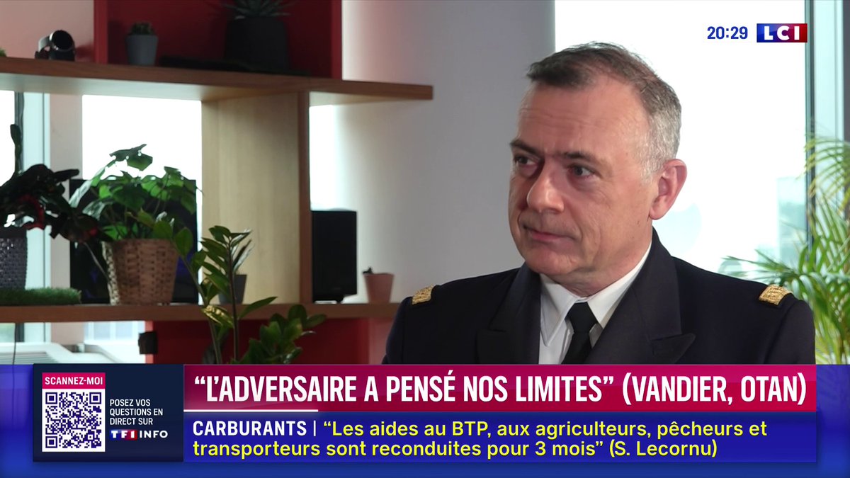 🔴Le commandant Français de l'OTAN sur LCI 🗣️ "La guerre en Ukraine est une guerre existentielle pour les Russes. (...) Kiev a été une capitale russe. (...) La Russie est devenue une véritable puissance industrielle militaire.", assure l'amiral Pierre Vandier.