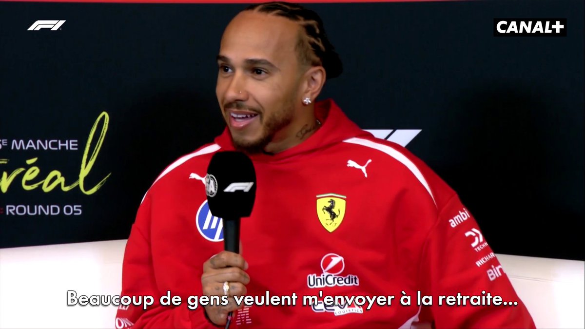 "Certains veulent m'envoyer à la retraite... Je n'y pense même pas" Hamilton en F1 pour encore plusieurs années ? 👀 Invité à répondre à une question sur sa présence ou non en 2027, le Britannique a livré des indices sur la suite de sa carrière ! #F1 #CanadianGP