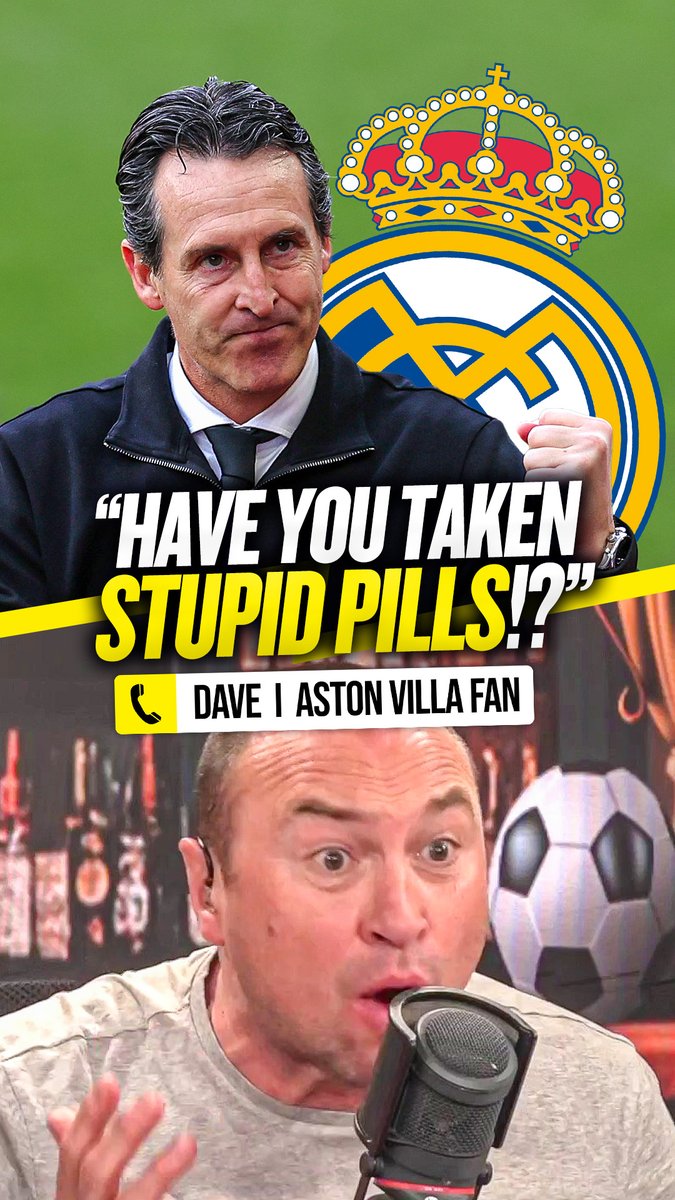 😳 Cundy: "Are you saying he'd say no to Real Madrid!?" ✅ Villa fan: "Yes..." 😤 Cundy: "Are you joking!? It's Real Madrid!!" Jason Cundy could not believe what he was hearing from this #AVFC fan and O'Hara! 🤯😡