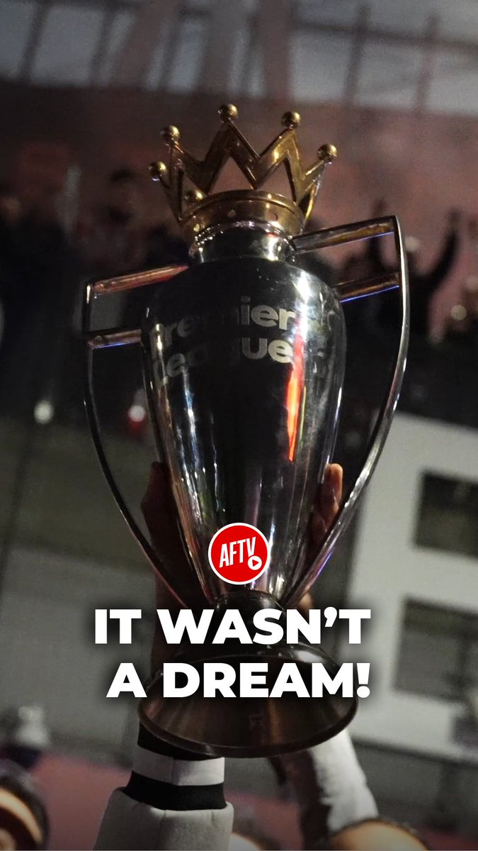 It wasn’t a dream, this really happened for us! 🏆🔥 #AFTV #Arsenal #PremierLeague