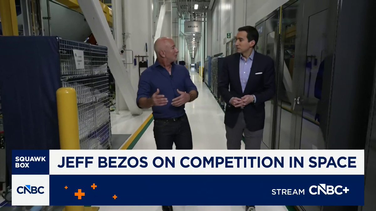 Blue Origin founder Jeff Bezos gives Andrew Ross Sorkin a tour of his Rocket Park factory: