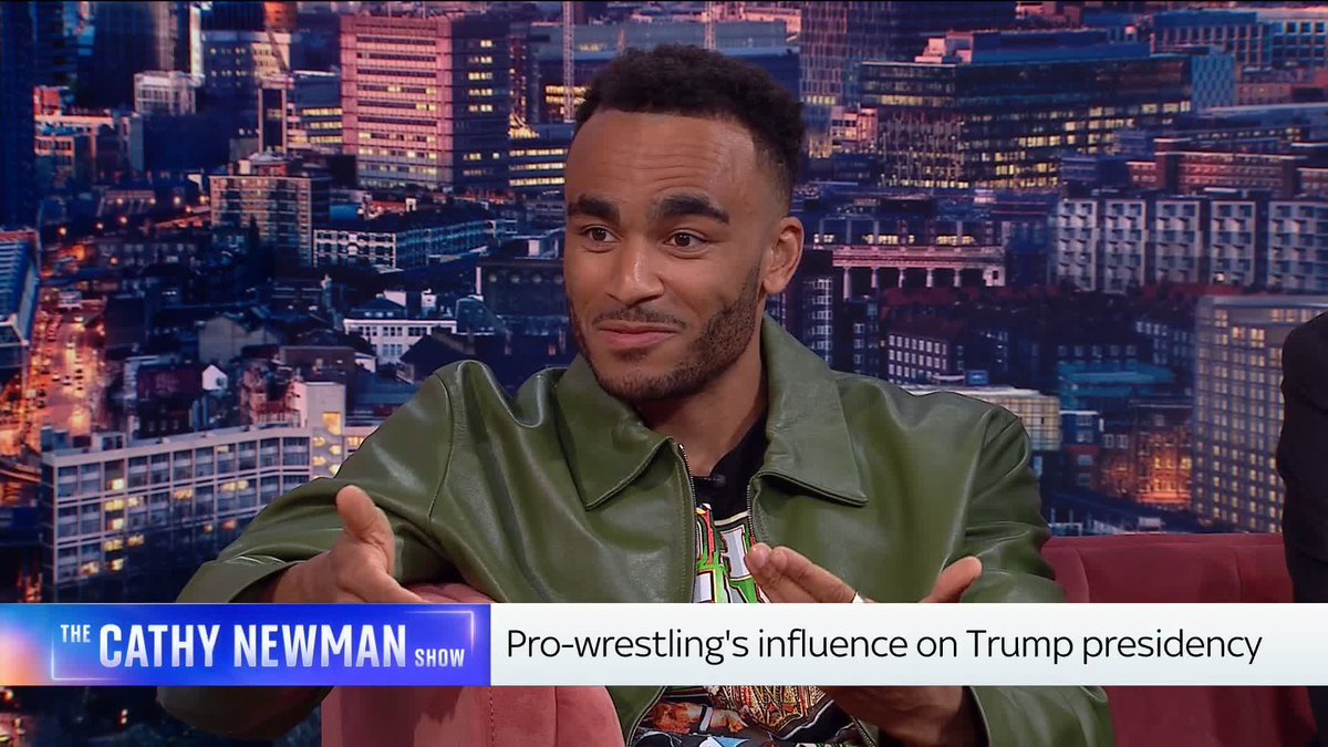 "It's crazy to think that some of the heroes and villains I grew up watching might have created some in real life." Comedian @MunyaChawawa explains to @CathyNewman how he believes wrestling influenced Donald Trump's political style. Watch the full show: