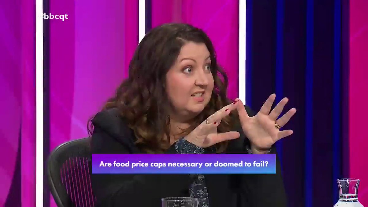 “They don’t believe that this is a workable proposal” Labour’s Kirsty McNeill disagrees with the Scottish government’s plan to cap prices for supermarket essentials, and Labour’s plan to cut VAT and tariffs on goods will “bring down” the price of “a number of things” #bbcqt