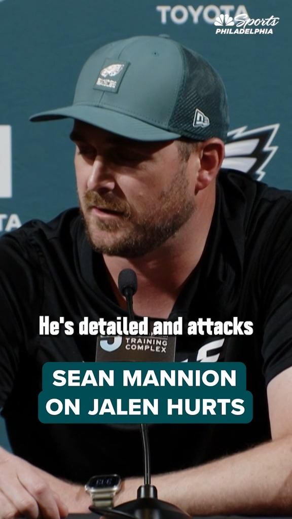 Thursday was our first chance to hear new offensive coordinator Sean Mannion talk about Jalen Hurts as the Eagles gear up for OTAs.