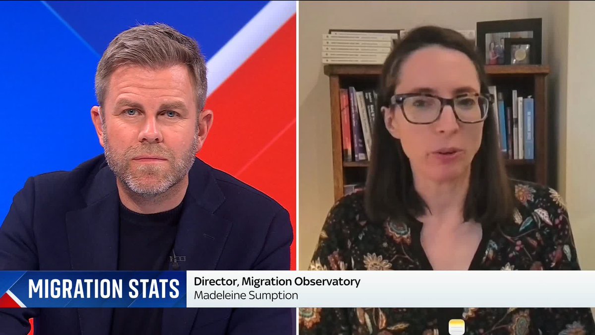 Net migration has fallen to 171,000, new figures show - the lowest it has been since early 2021. Madeleine Sumption, director of the Migration Observatory, discusses the latest ONS data with Matt Barbet ⬇️ Read more: 📺 Sky 501, Virgin 602 and Freeview 233