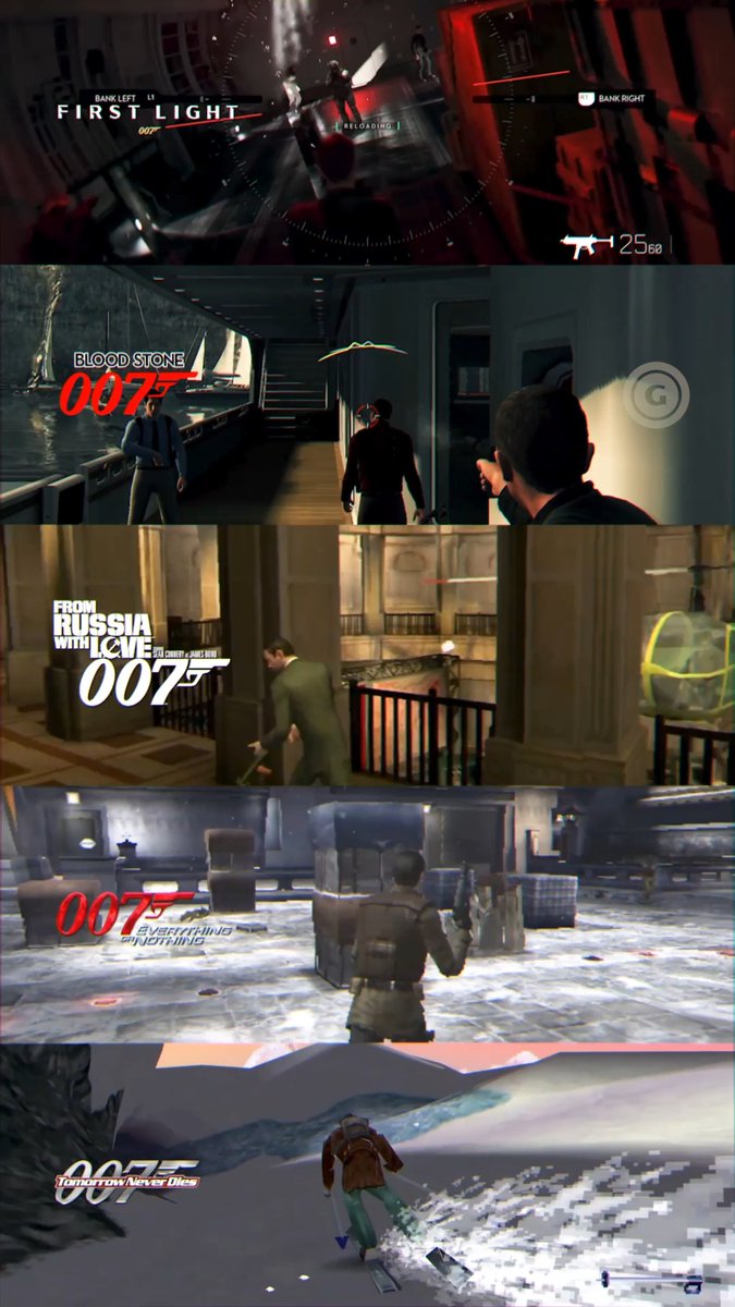The evolution of James Bond games side-by-side 🎯🍸 Which one are you going with?