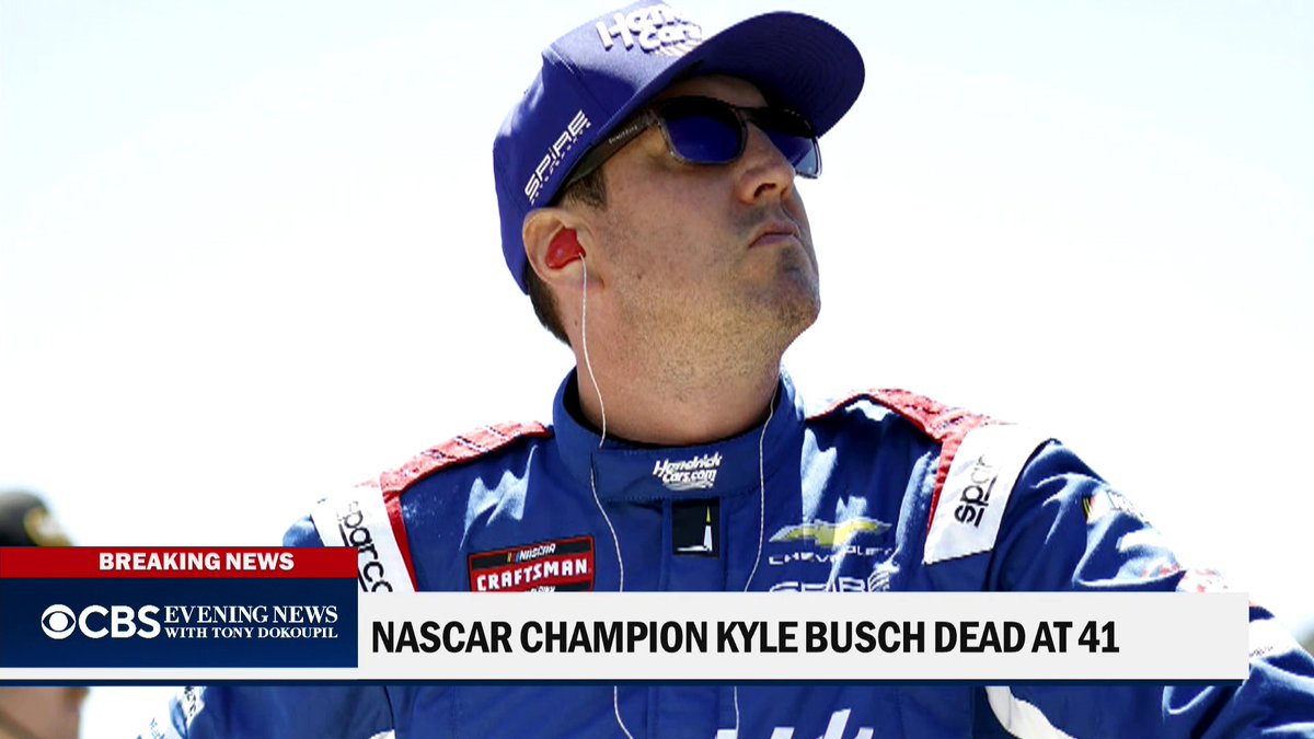 Kyle Busch, a two-time NASCAR Cup Series champion, died Thursday after being hospitalized with what his family called a "severe illness." He was 41.
