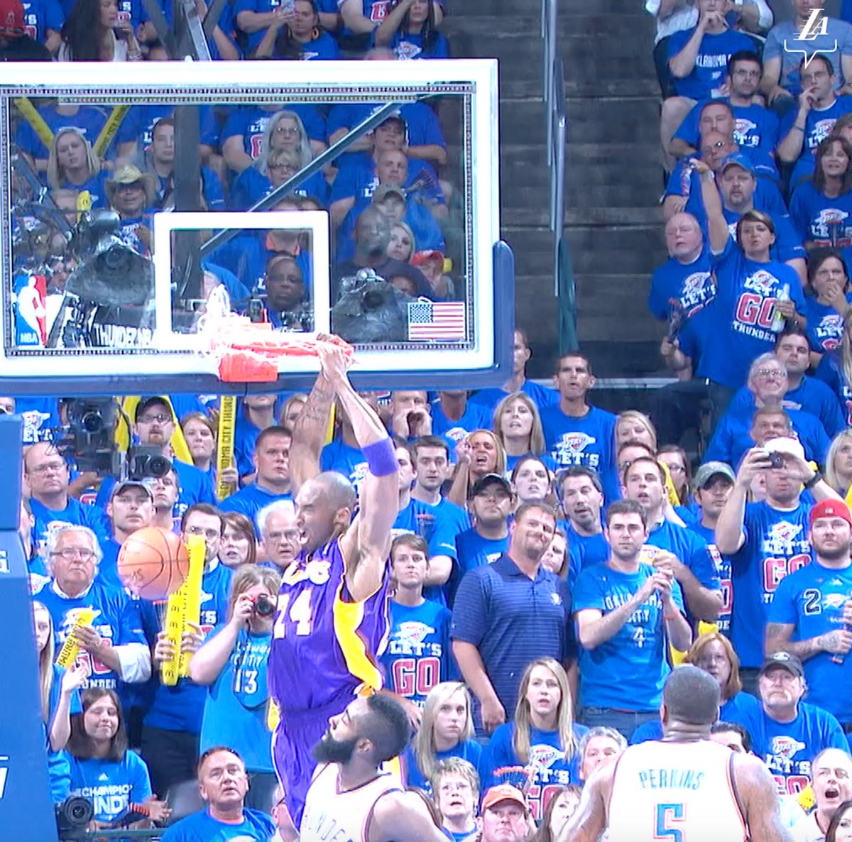 14 years ago today: Kobe Bryant scores 42 points in his final playoff game ever 🐍 Lakers vs. Thunder (2012)