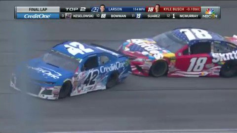 My favorite Kyle Busch moment will forever be Chicagoland in 2018. One of the most iconic NASCAR finishes I have ever seen.