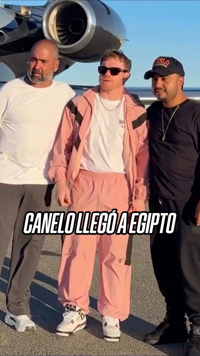 Canelo ya está en Egipto...🙌😮 El boxeador mexicano está listo para la primera conferencia de la pelea ante Mbill.🔥🥊 🎥 IG/Canelo